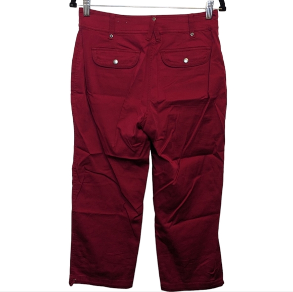 Chico's Red Crop Pants Size 6 🍒 - Picture 2 of 10